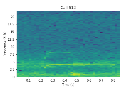 A spectrogram is a graph that visually shows sound Spectrogram for S13